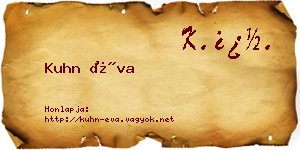 Kuhn Éva névjegykártya