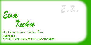 eva kuhn business card