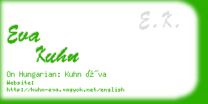 eva kuhn business card